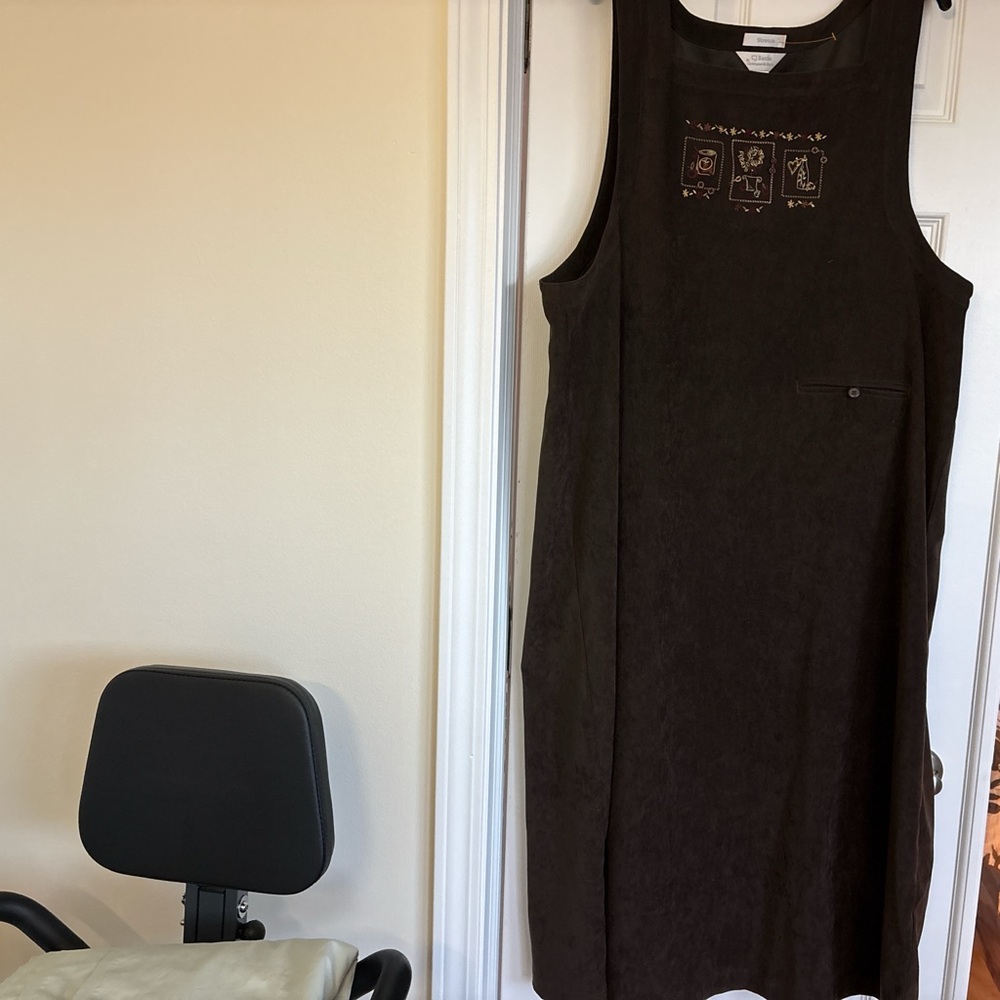 CJ Banks Dark Brown Sleeveless Midi Dress